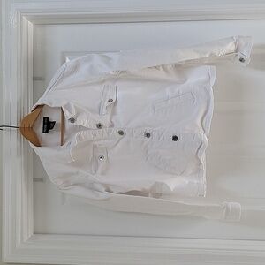 Style & Co. White Denium Jacket